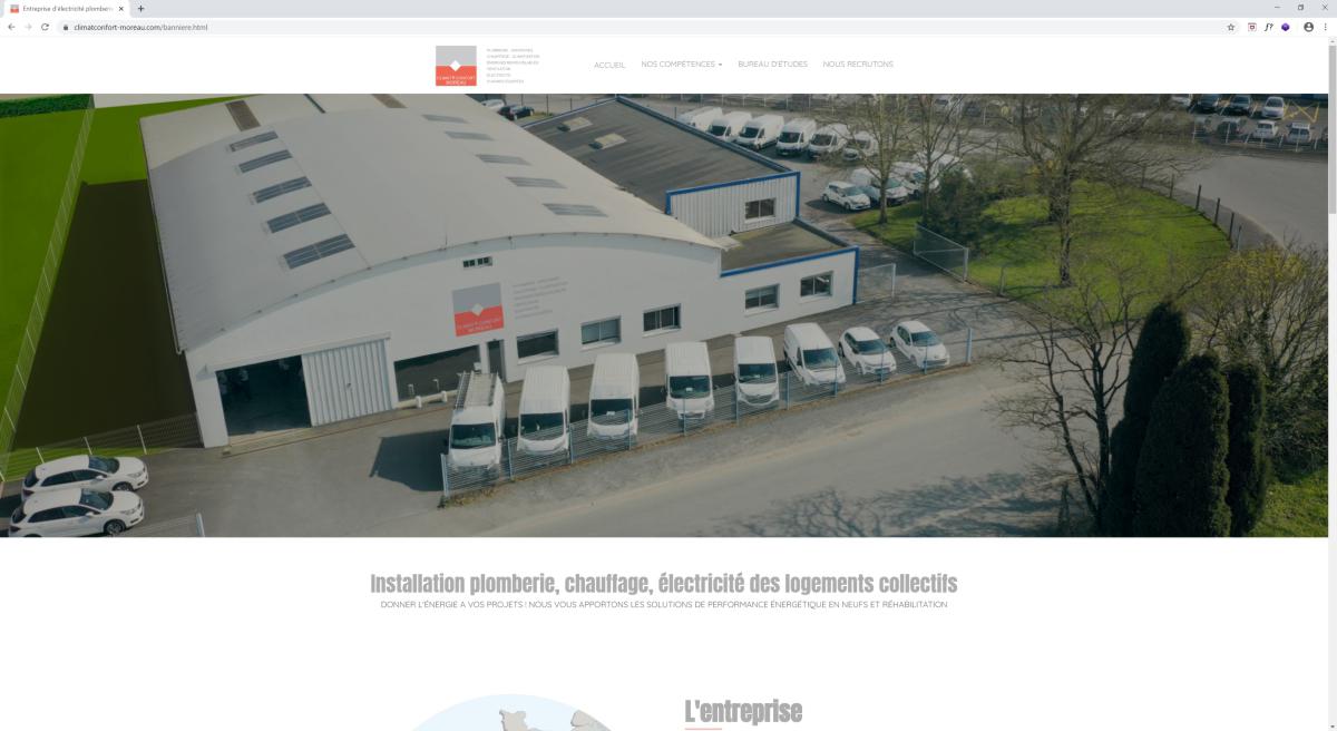 site web de l'entreprise spécialisée en plomberie chauffage des logements collectifs Climat et Confort Moreau à Clisson en Loire Atlantique