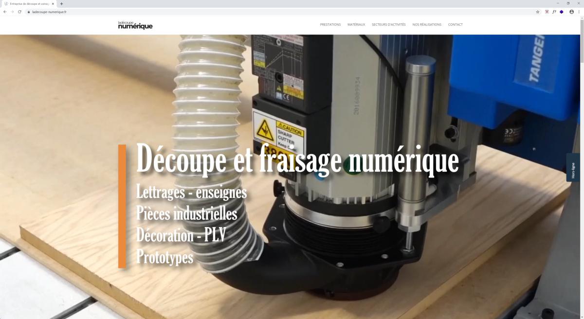 site web de l'entreprise la découpe numérique à Ancenis